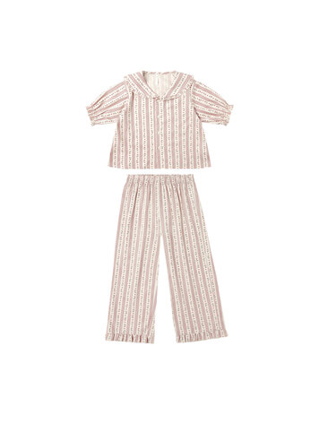 RYLEE AND CRU Ruffle Stripe Pajamas