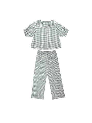 RYLEE AND CRU Ruffle Gingham Pajamas