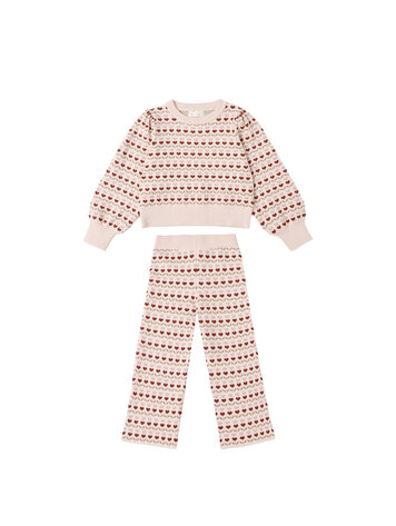 RYLEE AND CRU Ruby Hearts Knit Set