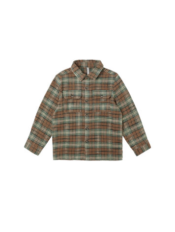 RYLEE AND CRU Pocketed Flannel Holiday Baby Shirt