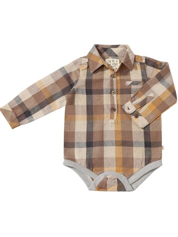 ME + HENRY Jasper Woven Onesie