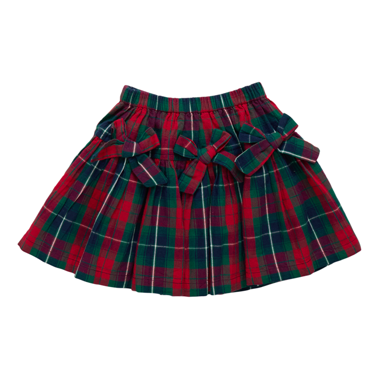 PINK CHICKEN Maribelle Tartan Bow Skirt