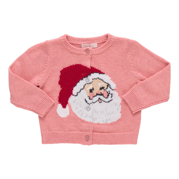 PINK CHICKEN Maude Baby Santa Sweater