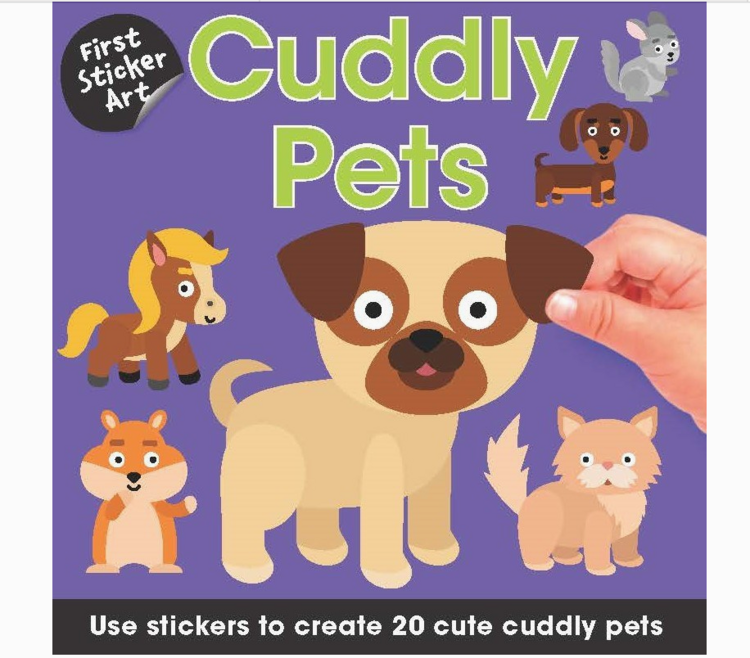 SOURCEBOOKS First Sticker Art: Cuddly Pets