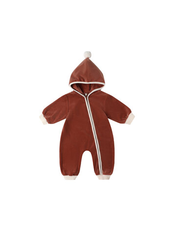 QUINCY MAE Velour Zip Jumpsuit