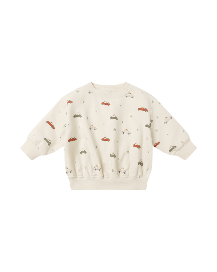 QUINCY MAE Relaxed Cars Baby Sweatshirt
