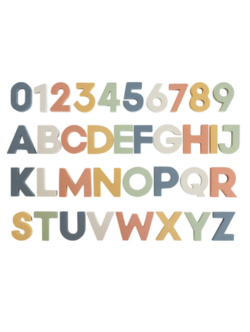 MUSHIE Letters & Numbers Bath Play Set