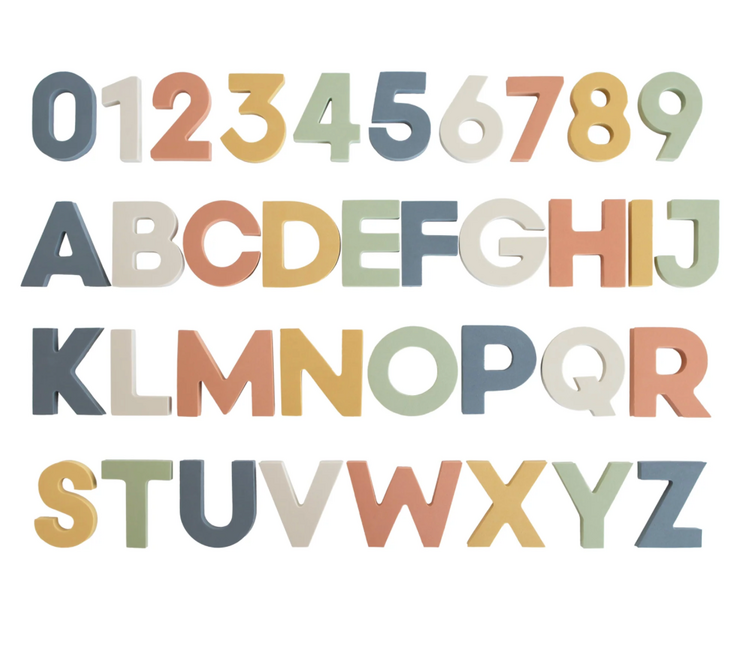 MUSHIE Letters & Numbers Bath Play Set