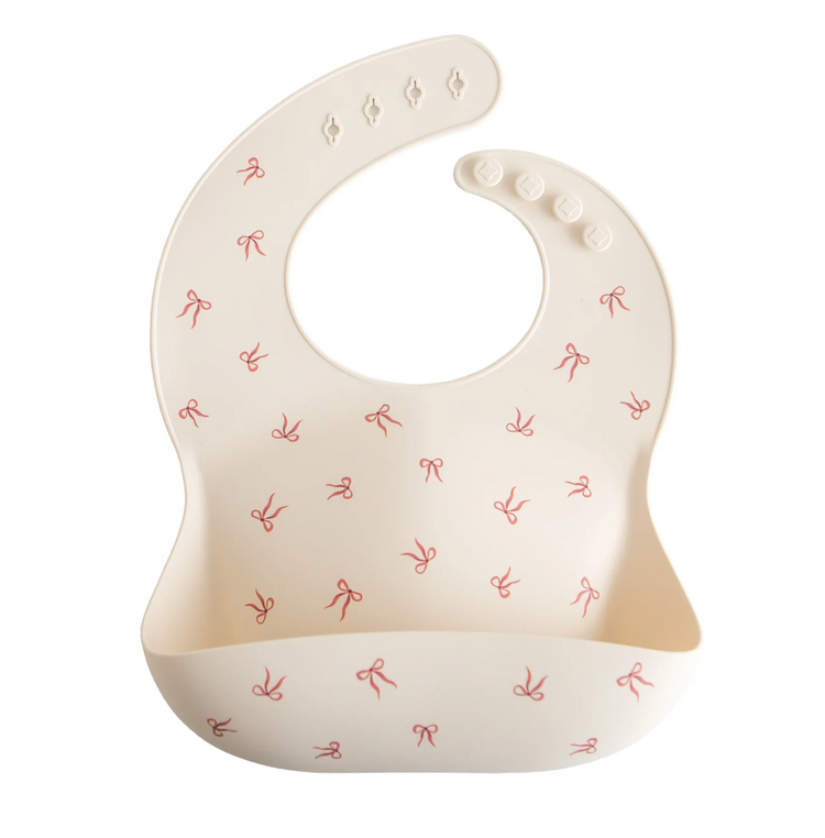 MUSHIE Silicone Baby Bib - Bows