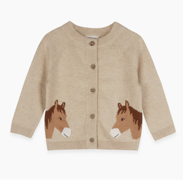 VIVERANO ORGANICS Horse Baby Cardigan