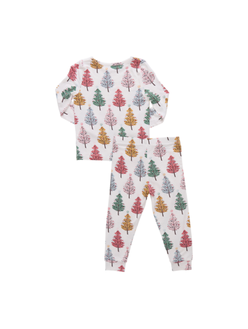 PINK CHICKEN Christmas Trees PJ Set