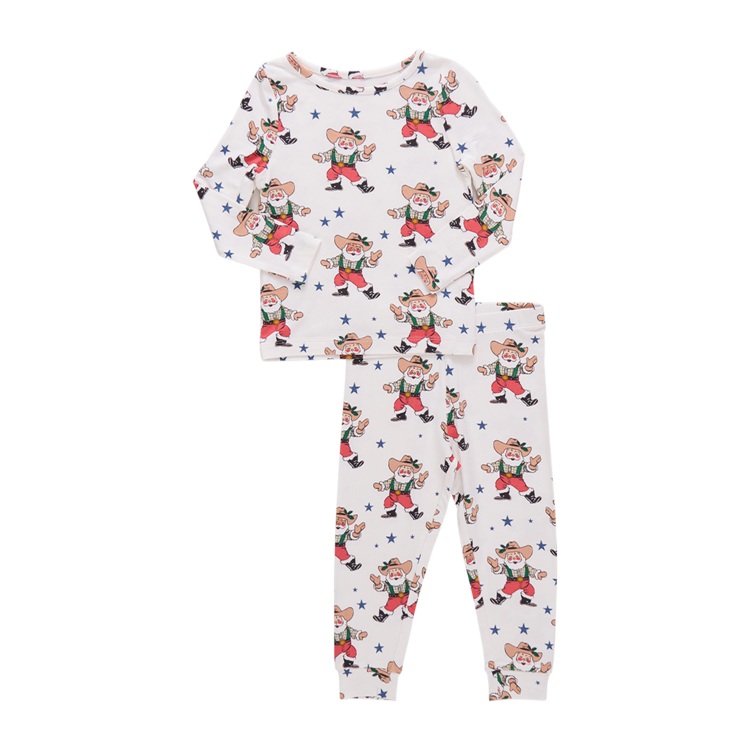 PINK CHICKEN Western Santas PJ Set
