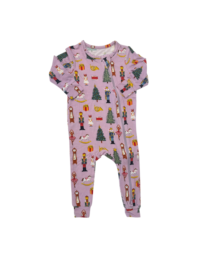 PINK CHICKEN Nutcracker Bamboo Romper