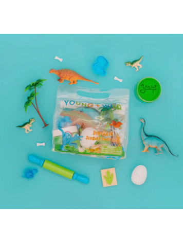 YOUNG + WILD AND FRIEDMAN Sensory Dough Bag - Dinosaur