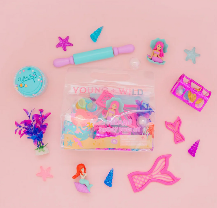 YOUNG + WILD AND FRIEDMAN Sensory Dough Bag - Mermaid
