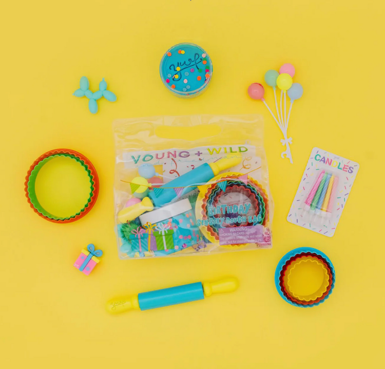 YOUNG + WILD AND FRIEDMAN Sensory Dough Bag - Birthday