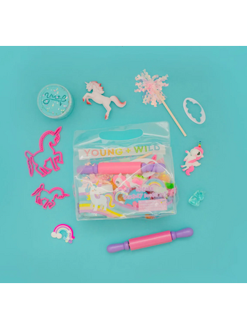 YOUNG + WILD AND FRIEDMAN Sensory Dough Bag - Unicorn
