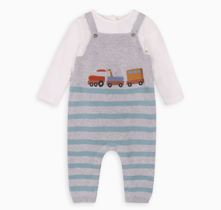 VIVERANO ORGANICS Train Overall + Bodysuit Set