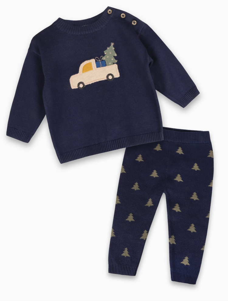 VIVERANO ORGANICS Jolly Truck Sweater Set