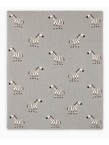 VIVERANO ORGANICS Zebra Organic Cotton Blanket