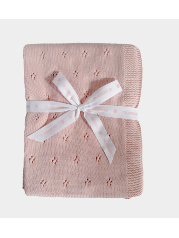 THE BLUEBERRY HILL Heirloom Organic Blanket - Blush