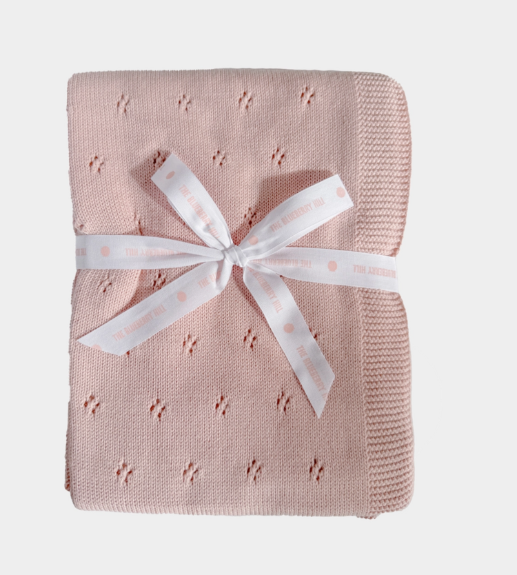 THE BLUEBERRY HILL Heirloom Organic Blanket - Blush