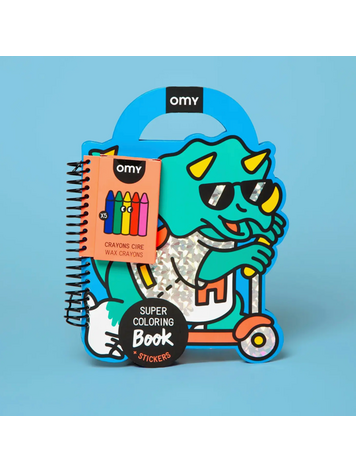 OMY Dino Super Coloring & Sticker Book