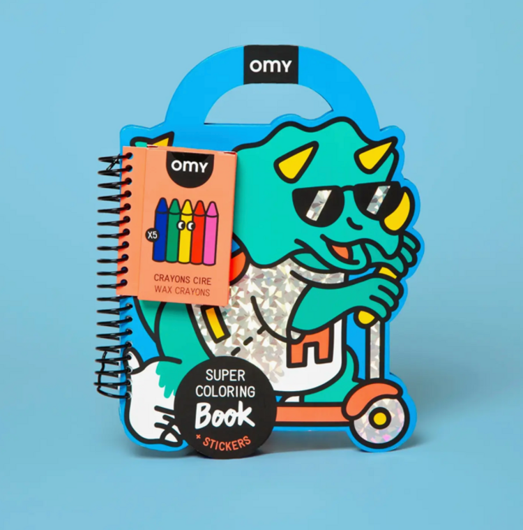 OMY Dino Super Coloring & Sticker Book