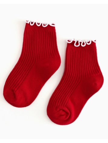 LITTLE STOCKING CO Lettuce Trim Midi Sock