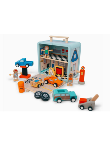 JACK RABBIT CREATIONS Suitcase Series: Auto Repair Shop