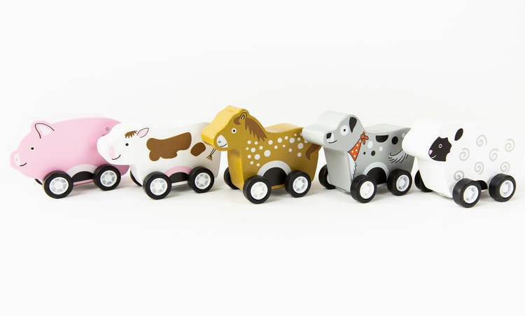 JACK RABBIT CREATIONS Pull Back Barnyard Animals