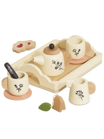 LE TOY VAN, INC. Eco-Friendly Wooden Tea Set & Tray