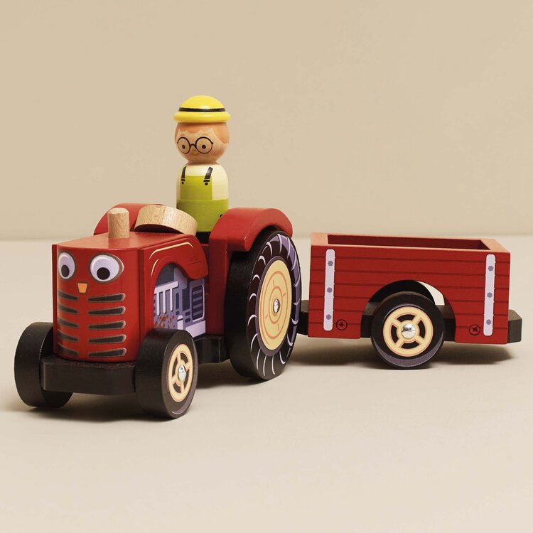 LE TOY VAN, INC. Farmyard Tractor & Trailer