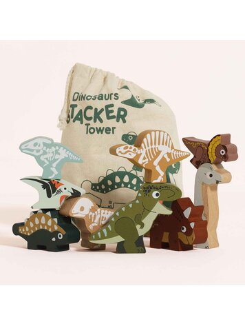 LE TOY VAN, INC. Jurassic Stacking Dinosaurs & Bag