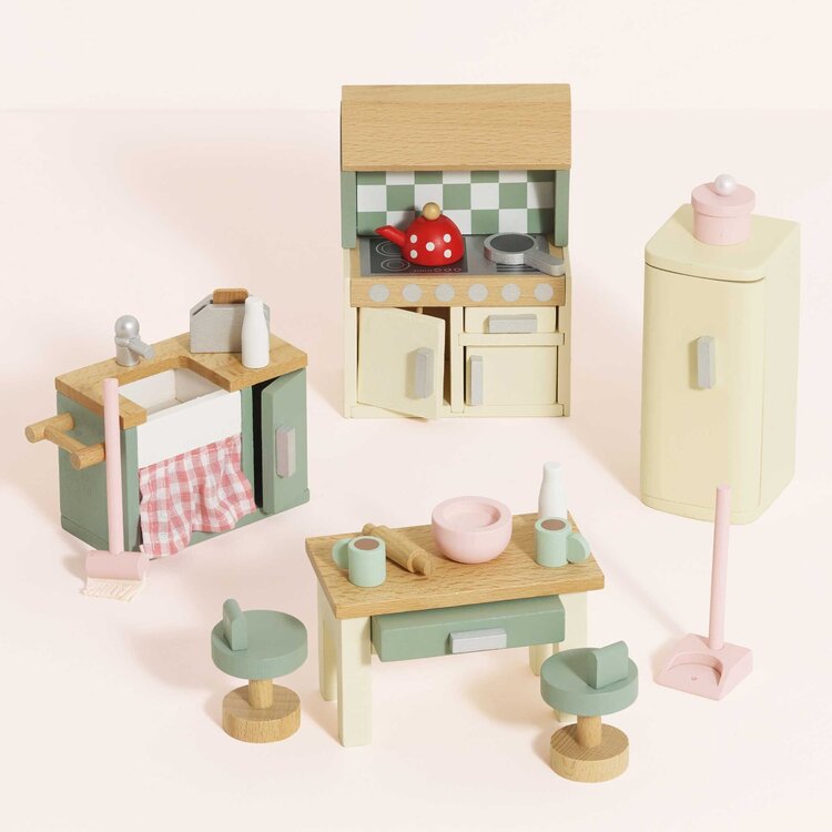 LE TOY VAN, INC. Wooden Dolls Kitchen Furniture