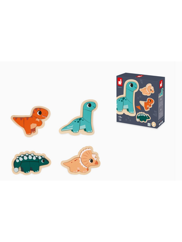 JANOD Dino - 4 Progressive Puzzles