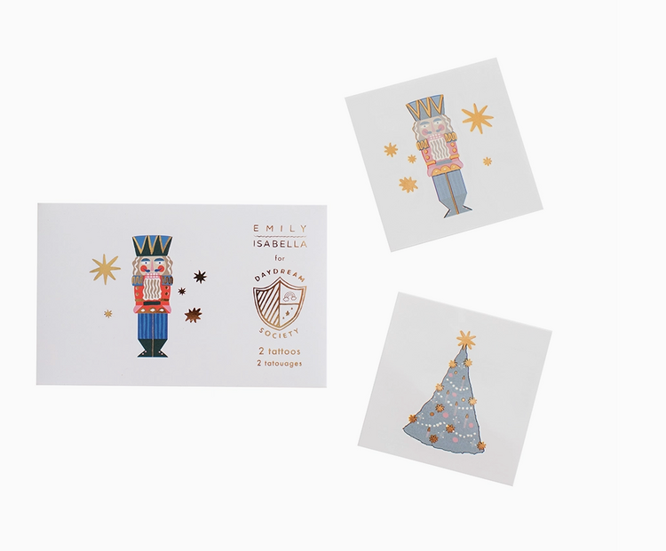 Jollity & Co. + Daydream Society Nutcracker Temporary Tattoos