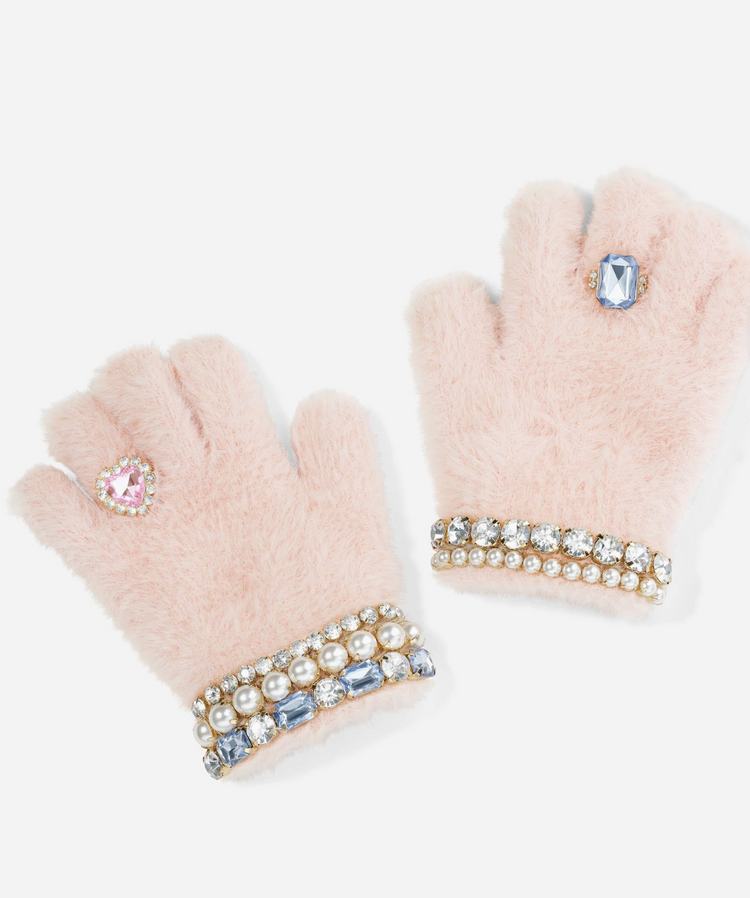 SUPER SMALLS Cotton Candy Jeweled Gloves