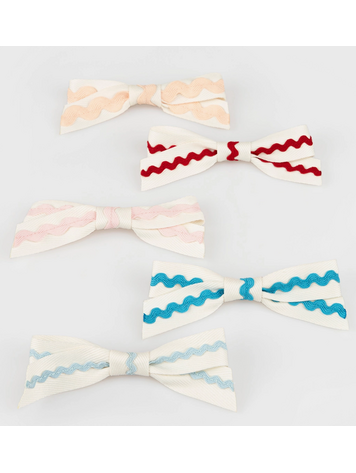Ricrac Bow Hair Clips
