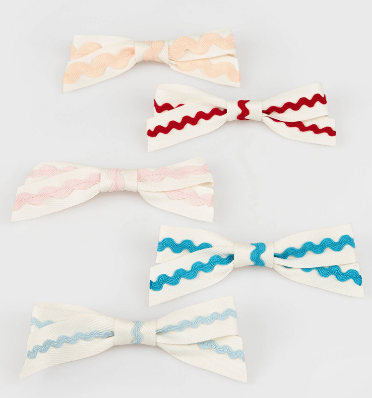 Ricrac Bow Hair Clips