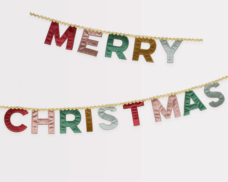 Merry Christmas Velvet Garland