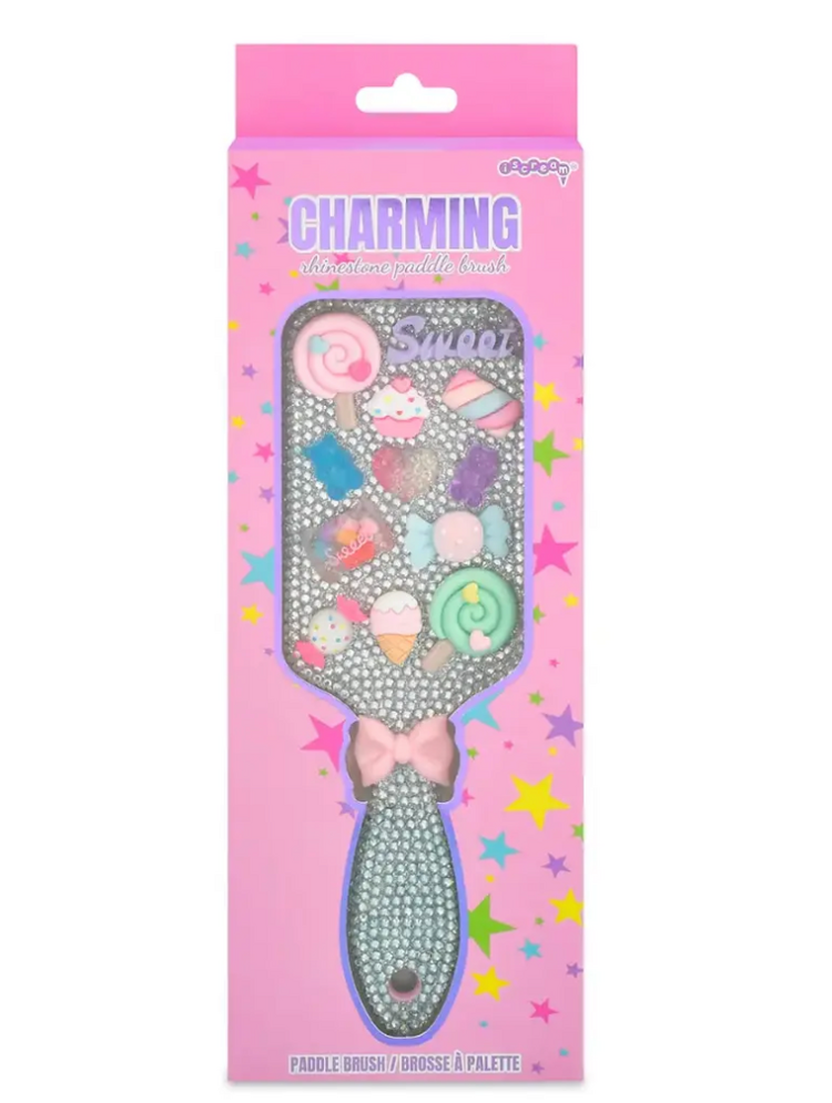 ISCREAM Charming Rhinestone Paddle Brush