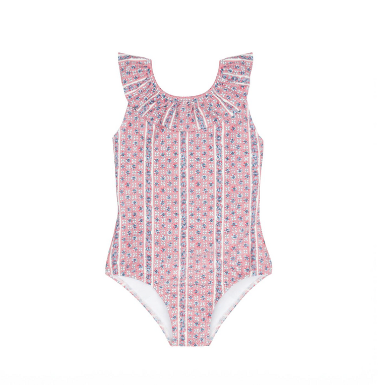 MINNOW Floral Ruffle Baby One Piece