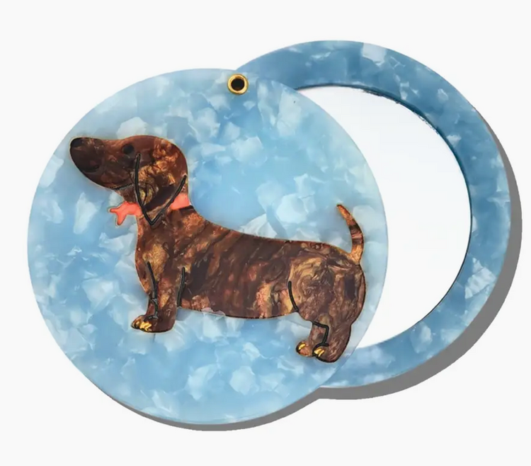 SOLAR ECLIPSE Hand-Painted Dachshund Mirror