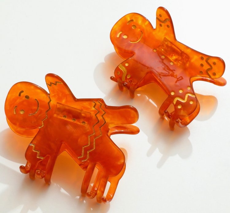 ADORRO Gingerbread Claw Clip