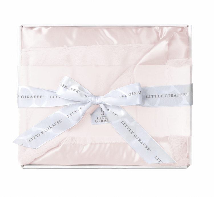 LITTLE GIRAFFE Pink Luxe Solid Blanket