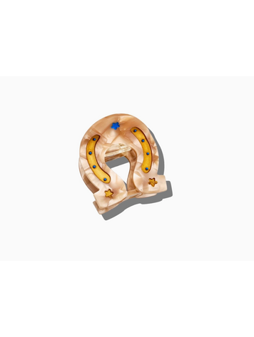 SOLAR ECLIPSE Hand-Painted Mini Horseshoe Clip