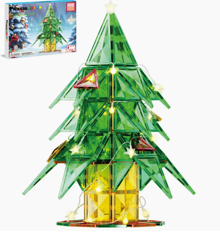 PICASSO TILES Holiday Tree Magnetic Tiles
