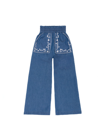 MINNOW Embroidered Paperbag Pant