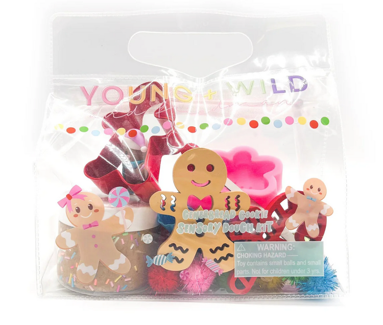 YOUNG + WILD AND FRIEDMAN Gingerbread Sensory Dough Bag